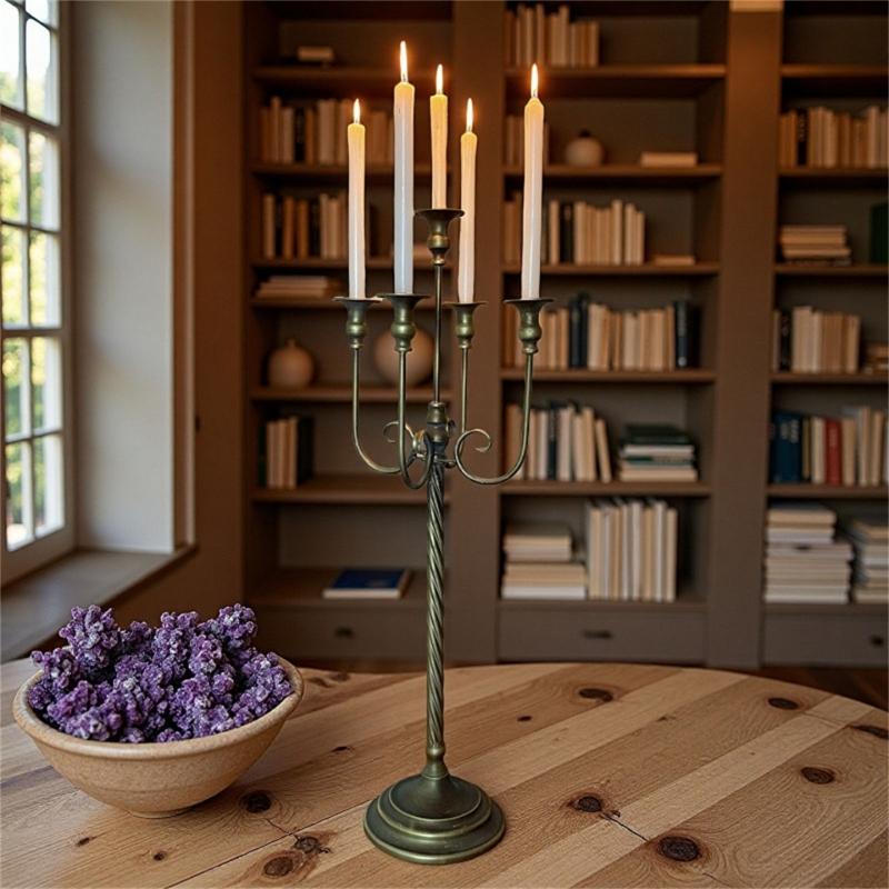 Retro Candlestick Holders Iron Metal Taper Candle Holders Decorative Candle Stands for Wedding,Dinning Home Decorations