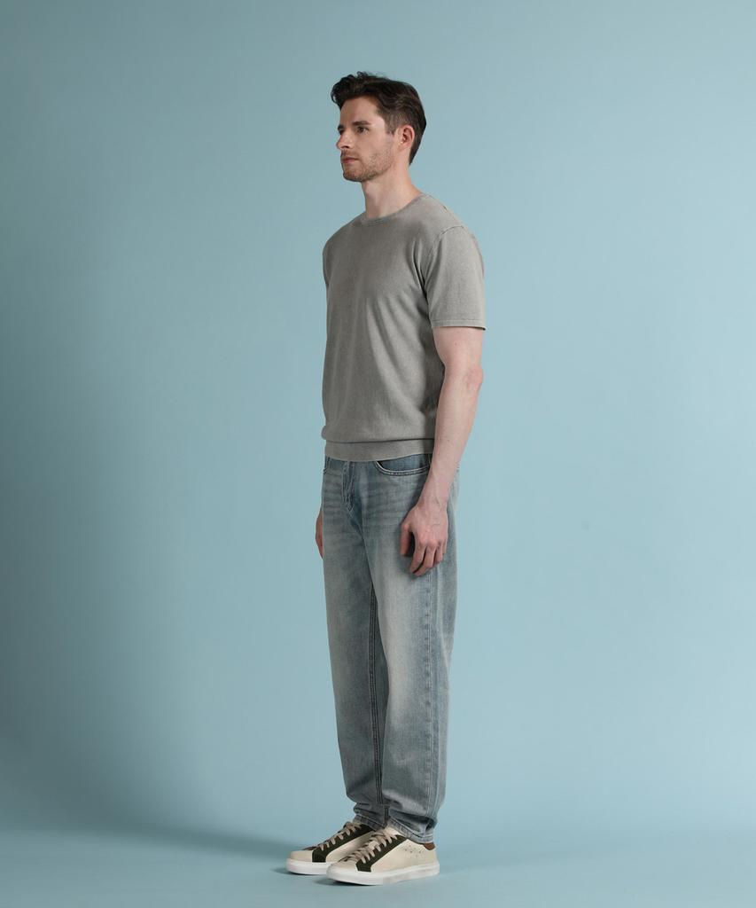 PANICALE Light Gray Vintage Washed Round Knit (Type A)