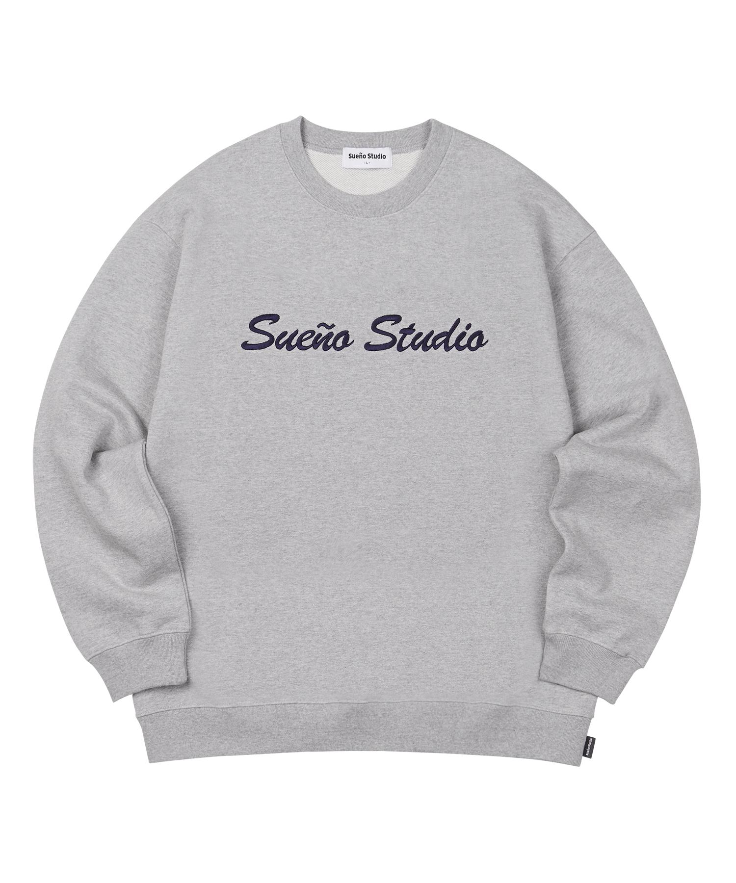 Свободная толстовка Sueno Studio с вышивкой букв (Серый) S