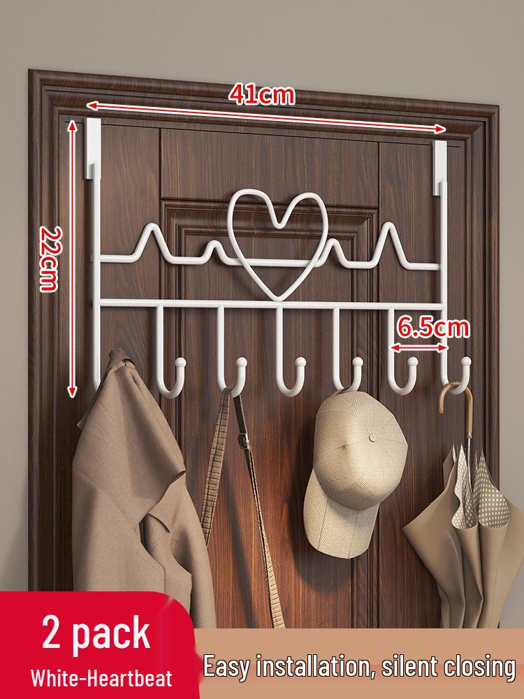 Door-Mounted Hook & Storage Rack for Clothes, Coats, and More