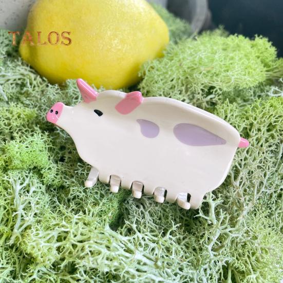 Animal Shape Hair Claw Cartoon Chicken Pig Milk Shape Hair Clip Acetic Acid Anti-slip Design Women Girl Hair Accessories