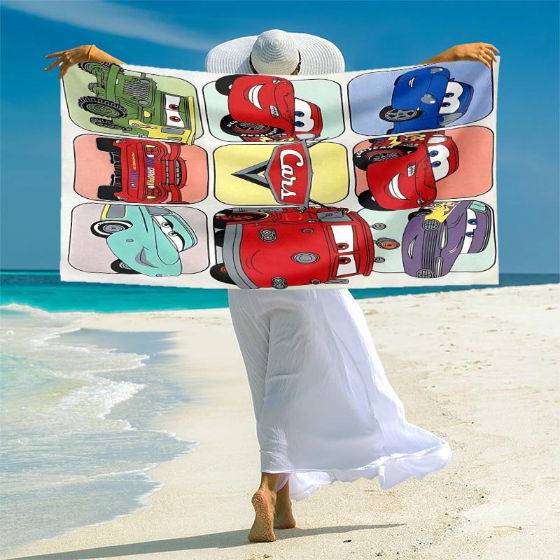 1pc Mcqueen Beach Towel, Highly Absorbent, Soft Comfortable, Yoga, Swimming, Fitness, Camping, Beach Activities. B730058