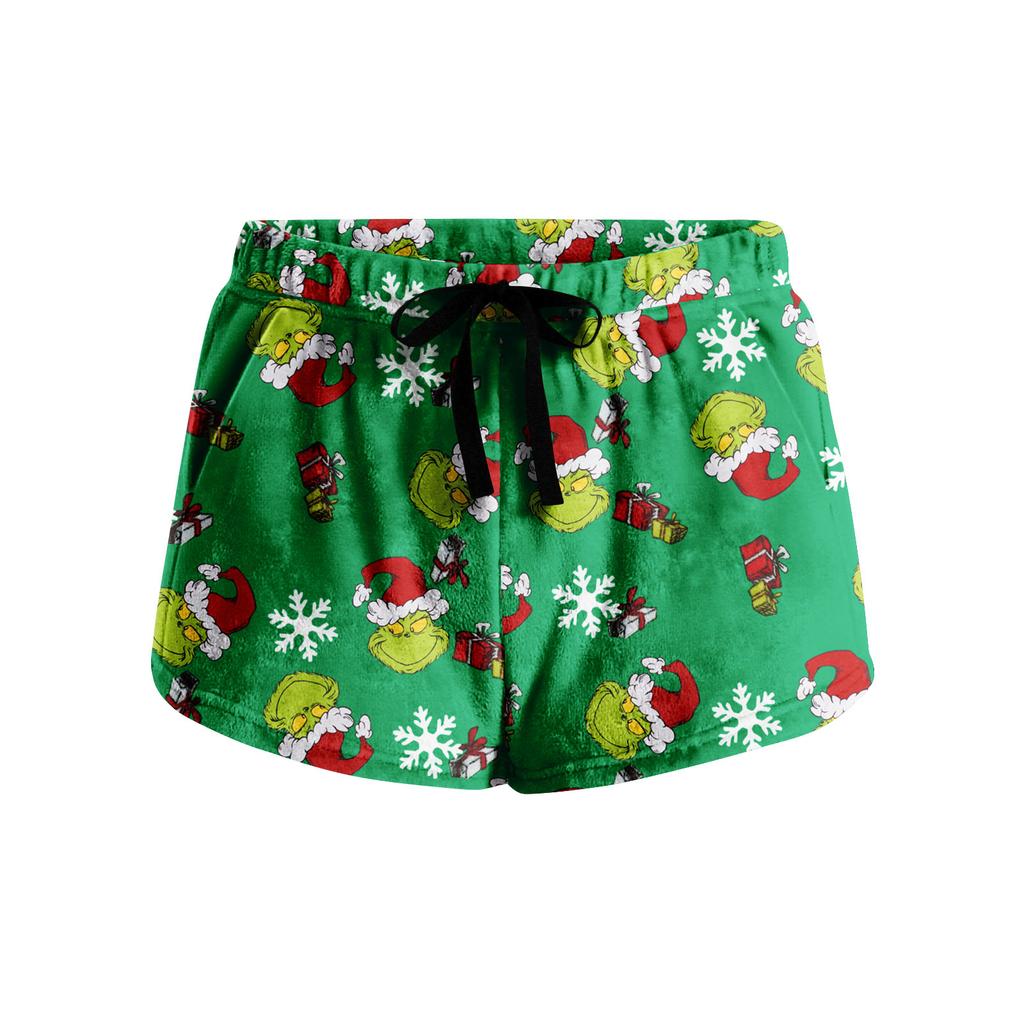 Women's Soft Stretch Flannel Short Side Pocket Drawstring Casual Pajama Pants Soft Pajama Pants