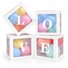 4pcs PVC Paper Surprise Box Transparent Window Balloon Display Box  Party Decoration