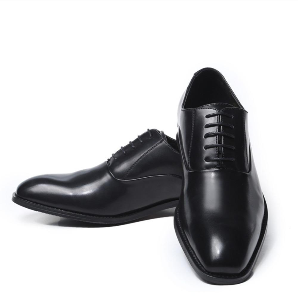Mens Classic British Lace Up Dress Shoes Soft Leather Business Formal Shoes for Office Wedding
