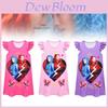 Charming New Kids Flying Sleeve Dress Descendants 4 Halloween Girl's Nightgown With Milk Silk Fabric Ideal For Summer Wear