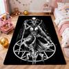 Dark Occult Baphomet Pentagram Art Indoor Rug Thick Nonslip Carpet For Hallway Doorway Kitchen Home Decor Birthday Gift