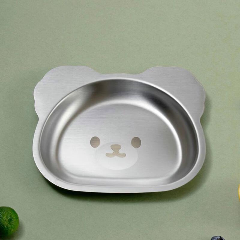 Детская тарелка на присоске из нержавеющей стали Abay Little Bear