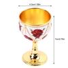 2pcs Silver White Blue Metal Embossed Wine Glass Alloy Retro Metal Wine Cup  Home Decor