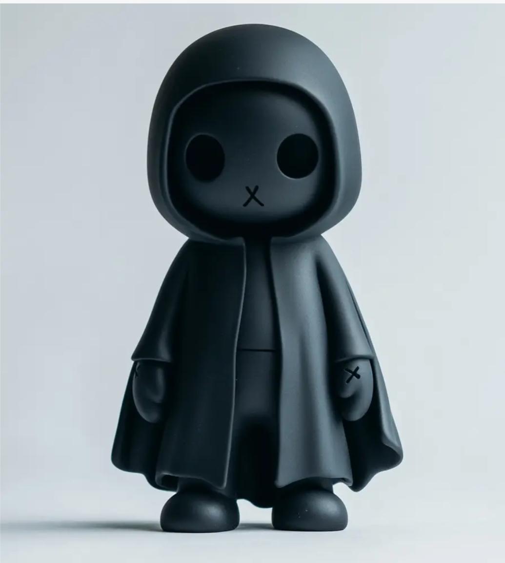 

Black & White Ghost 3D Printed Statue - Halloween Desk Decor, Office Toy, New Viral Gift for Horror Fans & Home Accent