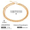 Jieding European and American Stainless Steel Beaded Love Necklace Collarbone Chain 18k Gold Ins Jewelry Titanium Steel