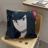 1pc Satsuki Kiryuin Anime Characters Pillow Case Fashion Square Pillowcase Bedroom Sofa Room Ins Decoration Leisure