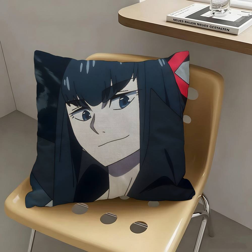 1pc Satsuki Kiryuin Anime Characters Pillow Case Fashion Square Pillowcase Bedroom Sofa Room Ins Decoration Leisure