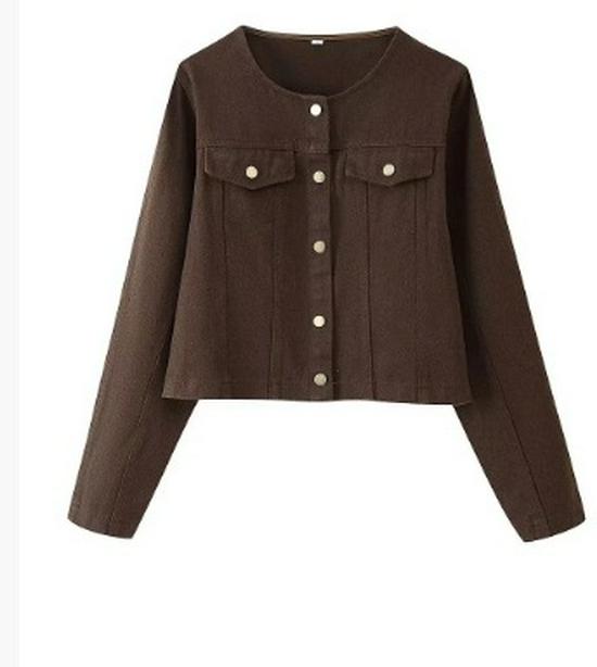 Europäischer & Amerikanischer Damen Retro Slim Single-Breasted Denim Set mit Weitbein-Hose - Trendiger Modestil