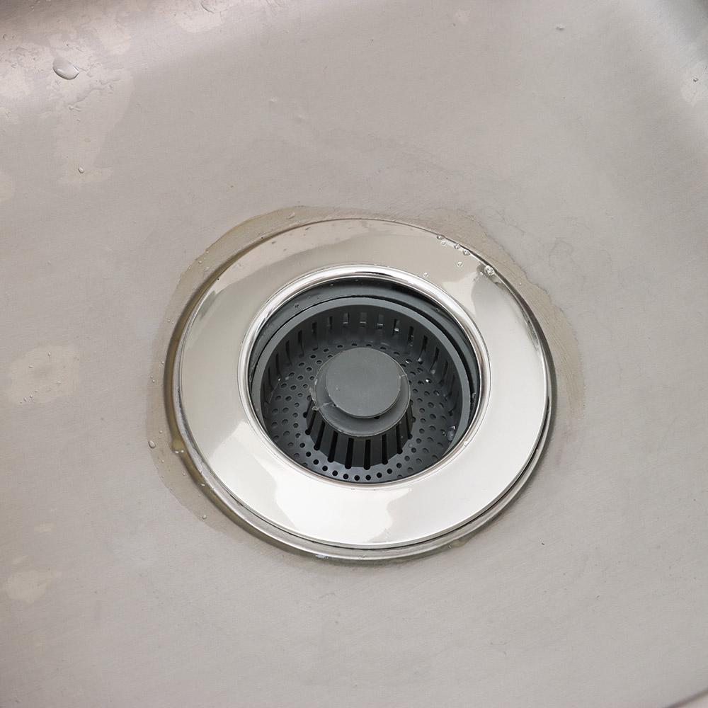 ABS Kitchen Sink Plug 3 In 1 Sink Food Catcher Basket Durable Sink Drain Strainer