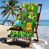 Custom Name Personalized Plants vs. Zombies Print Beach Towel, for Trip Camping Beach Party Home Decor, Birthday Gift for Family & Friends