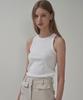 MOTT Ribbed Sleeveless-White