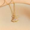 Elegante Zirkon Ginkgoblatt Halskette - T-förmiges Design, Vielseitiges Schlüsselbein-Accessoire für Damen