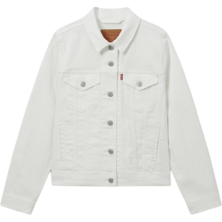Levis Simple Versatile Long Sleeve Denim Jacket Women Jackets White 29945-0215