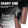 Three color two in one gothic lipliner set, gloss lipliner plump smooth cream lip liner, high pigment long-lasting lipstick