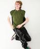 Hoodhood Racing Knit Zip-Up Vest Khaki