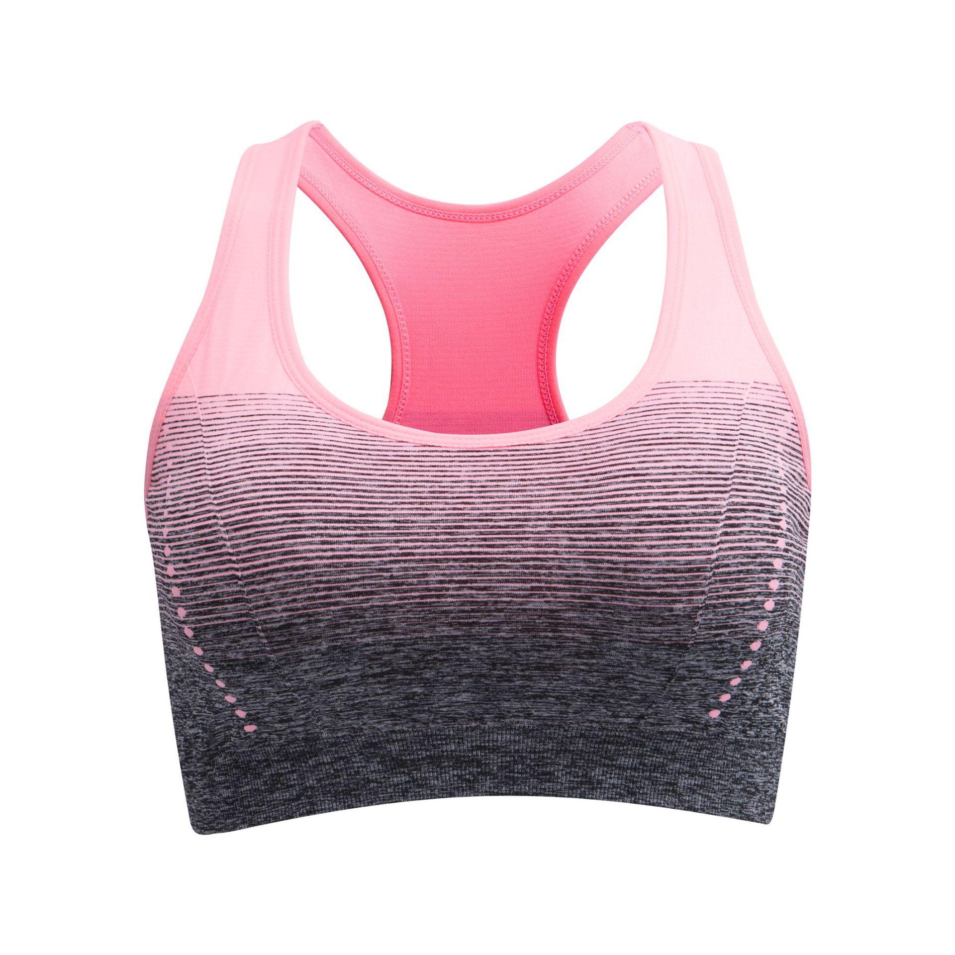Seamless Gradient Sports Bra With Removable Pads For Women Yoga Running S