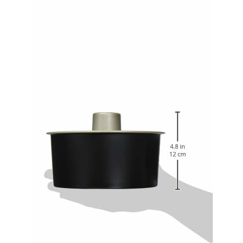 Shimotori Seisakusho Black Figure Chiffon Cake Pan with Removable Bottom, 18cm, Made in Japan, D-062