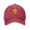 Acid Smiling Jarní Podzimní čepice Táta kšiltovka Vintage Smile Smiling Face Čepice Bavlna Sportovní Casquette