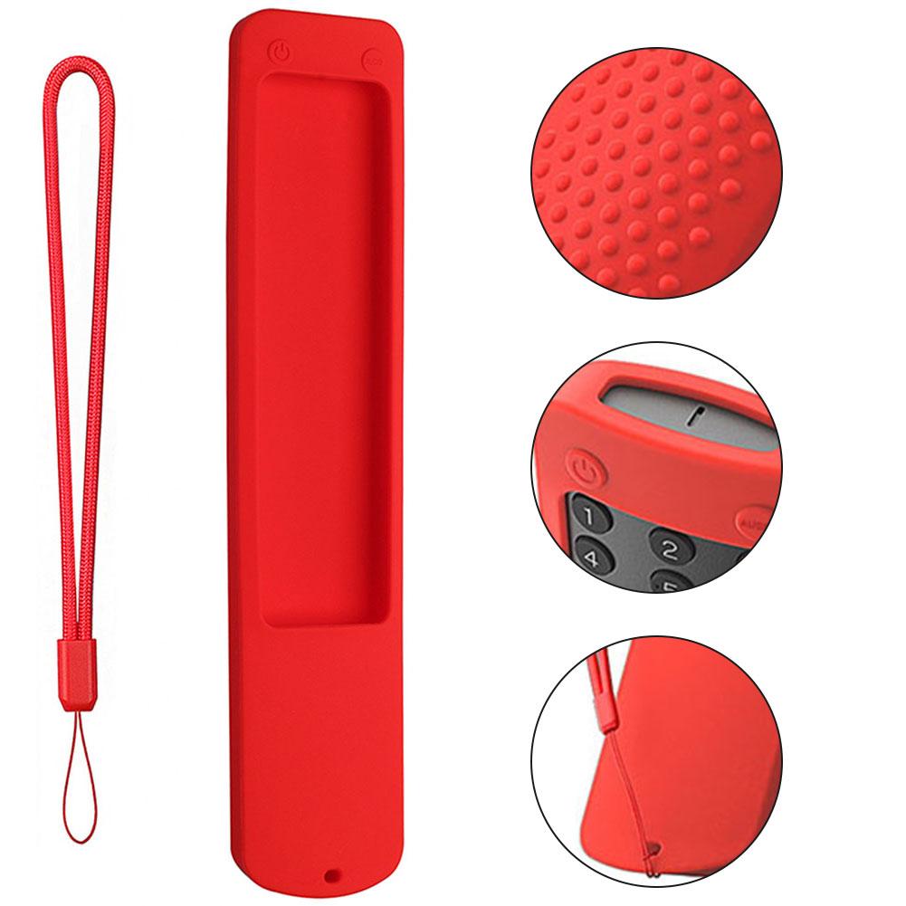 Silikonowe Etui Pokrowiec na Pilot Anti-Scratch Pokrowiec na Pilot TV z Paskiem Anti-lost Ochronna Skórka dla Xiaomi XMRM-ML