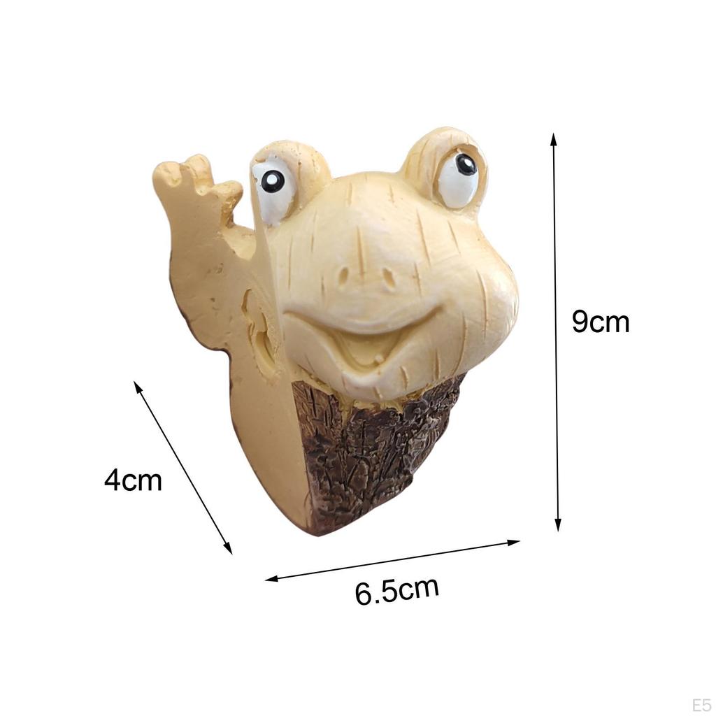 Frog Statue Sculpture Collection Desk Display Resin Figurine Ornament for Indoor Anniversary