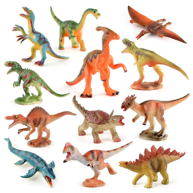 Vibrant And Detailed Pvc Dinosaur Figurine Set Including Tyrannosaurus Stegosaurus Velociraptor Pterosaur And Scythe Lizard