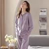 Coral Fleece Pajamas Women'S Spring And Autumn Flannel Autumn And Winter Thin Casual Wear Winter Island Fleece Loungewear Suit