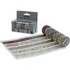 Brustro Washi Masking Tapes Retro Series, 20 Mm X 5 M (Set Of 5)