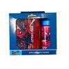Set Pappa Spiderman per Bambino con Portamerenda e Borraccia 420ml Plastica Rossa per Scuola e Uscite