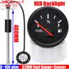 ZMFJH Auto Car 52MM Fuel Gauge with Red Backlight 0-190ohm Fuel Level Sensor for Universal Boat Yacht Oil Tank Meter Indicator