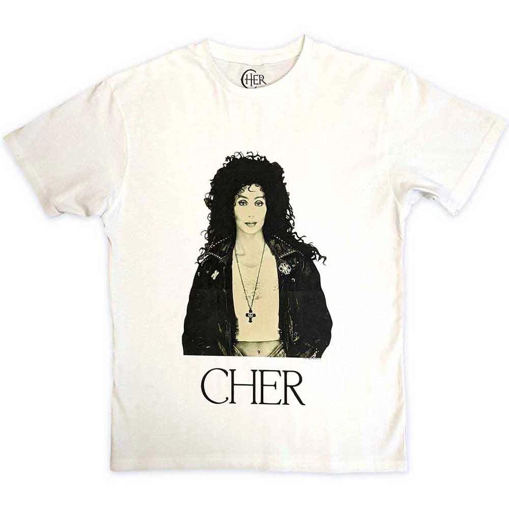 

Cher Leather Jacket Logo T Shirt XL