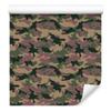 Military Camouflage Wallpaper Brown, Red and Bottle Green 50x1000