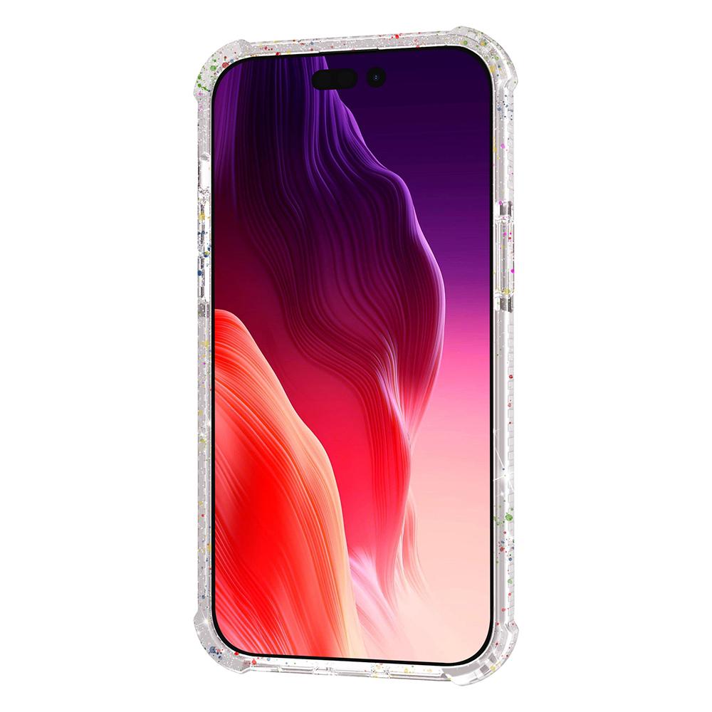 For iPhone 15 Plus Case Reinforced Corner TPU+TPE+Acrylic Clear Phone Cover
