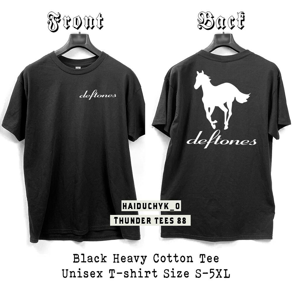 Deftones, White Pony Unisex Black T-Shirt Double-Sided Print S to 5XL Unisex T-Shirt L