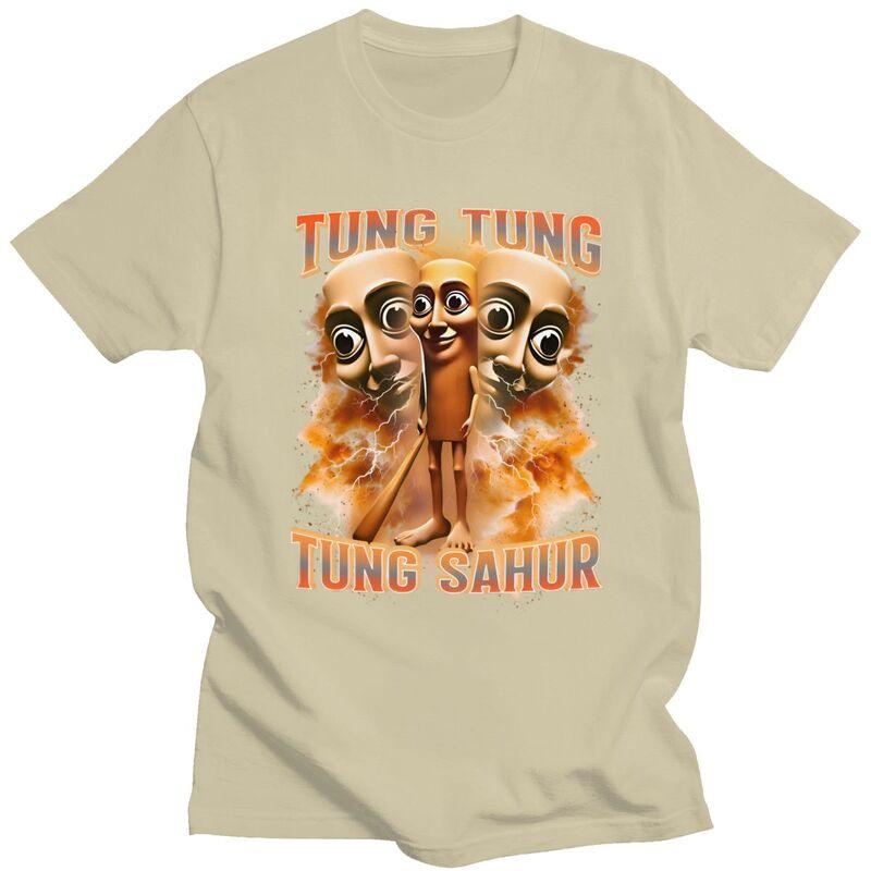 Tung Tung Tung Sahur Italian Brainrot T Shirt Unisex Women ShortSleeve Tshirts Summer Casual Graphic Tee Cotton Slim Fit Clothes