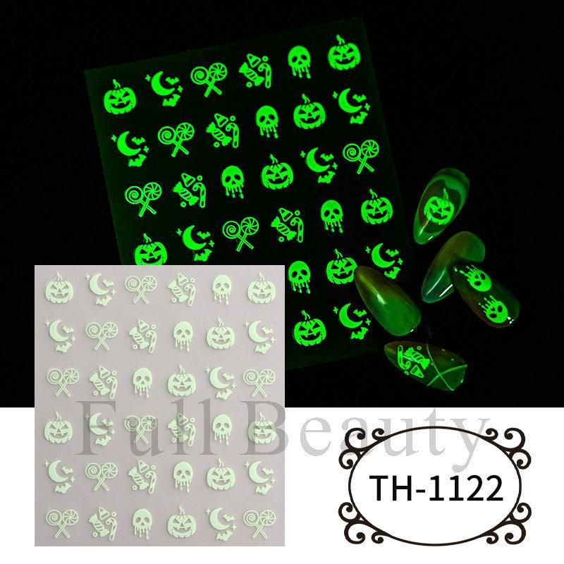Nail Art Sticker Diablo Series European And American Halloween Laser Spider Scorpion Thin Fortitude Back Glue Nail Sticker