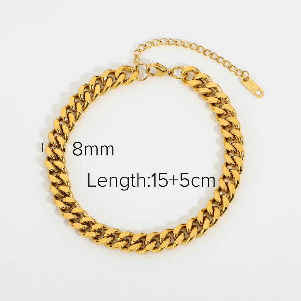 Yori 2025 Stainless Steel Geometry Golden Bracelet 18 K PVD Plated Trendy Daily High Quality Jewelry Bijoux Women