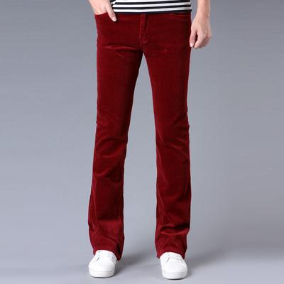 Pantalones Casuales Acampanados de Talla Grande para Hombre Pantalones de Pana