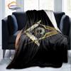 Print Freemasonry Flannel Blanket Masonic Air Conditioning Sofa  Portable Travel Camping   Suitable for All Season