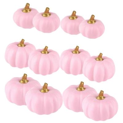 Pack of 12 Foam Realistic Pumpkins Festives Table Centerpieces Outdoor Indoor Artificial Vegetables Holiday Decoration