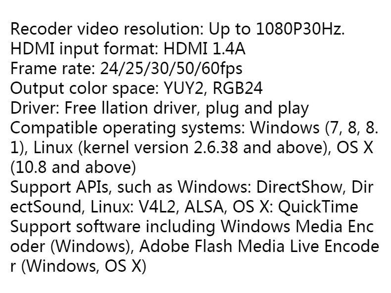 4K UHD USB 3.0 To HDMI Capture Card for Video, Game Streaming, and Recording