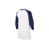 Nike X MLB Collaboration Kids New York Yankees Letter Logo Printed Color Block Three-Quarter Sleeve T-Shirt Kids Tops White DX5243-100