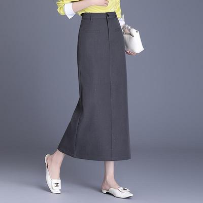 Elegant Spring 2026 High-Waisted Slimming Slit Pencil Skirt
