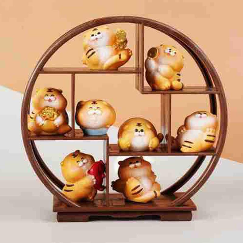 1Pcs Mini Storage Rack Model Mini Bogu Empty Shelf Dollhouse Display Stand Toy