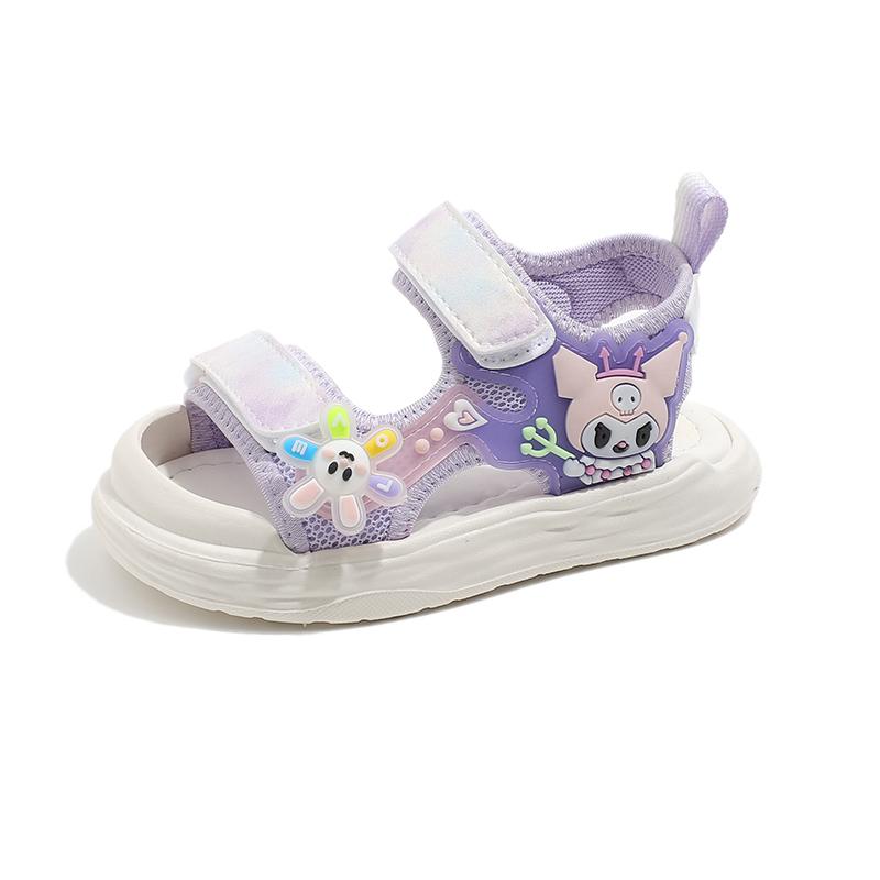 Girls  sandals summer new foreign cartoon girl beach shoes children s popular princess shoes 31 фиолетовый